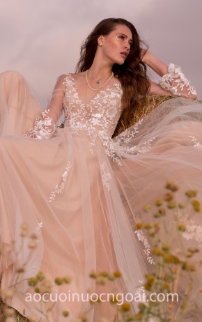 xưởng may áo cưới cao cấp tp hcm sài gòn meera meera fashion concept váy cưới dạ tiệc ren hoa Willow by Watters Spring 2018 Saros