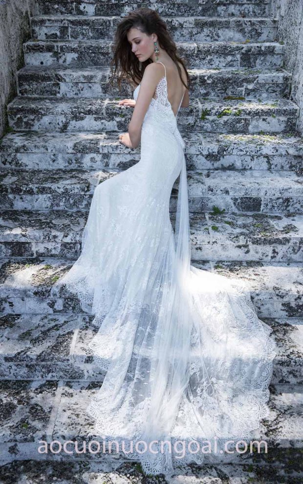 xưởng may áo cưới đẹp tp hcm sài gòn meera meera bridal váy cưới ren đuôi cá Willow by Watters Papella