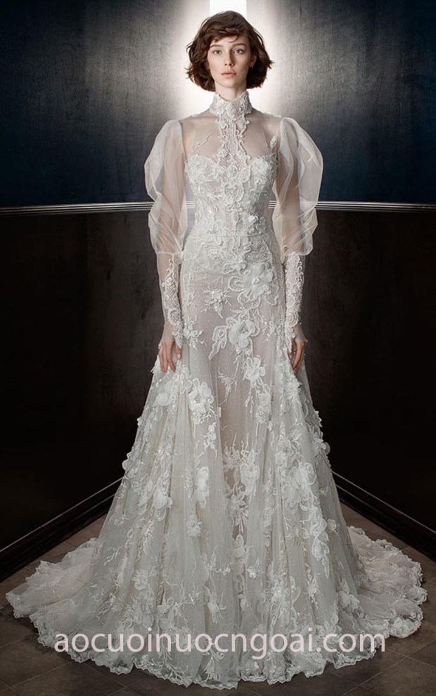 xưởng may áo cưới đẹp tp hcm sài gòn meera meera fashion concept váy cưới công chúa thêu hoa Galia Lahav 2018