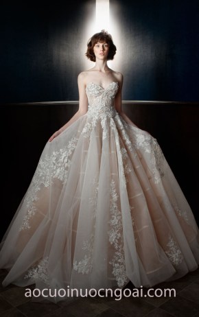 may áo cưới đẹp sài gòn tp hcm meera meera bridal váy cưới công chúa cúp ngực ren đá Galia Lahav 2018