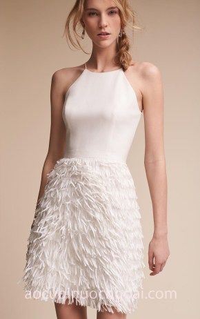 áo cưới ngắn tua rua BHLDN 2018 Promenade Dress may áo cưới đẹp sài gòn meera meera fashion concept
