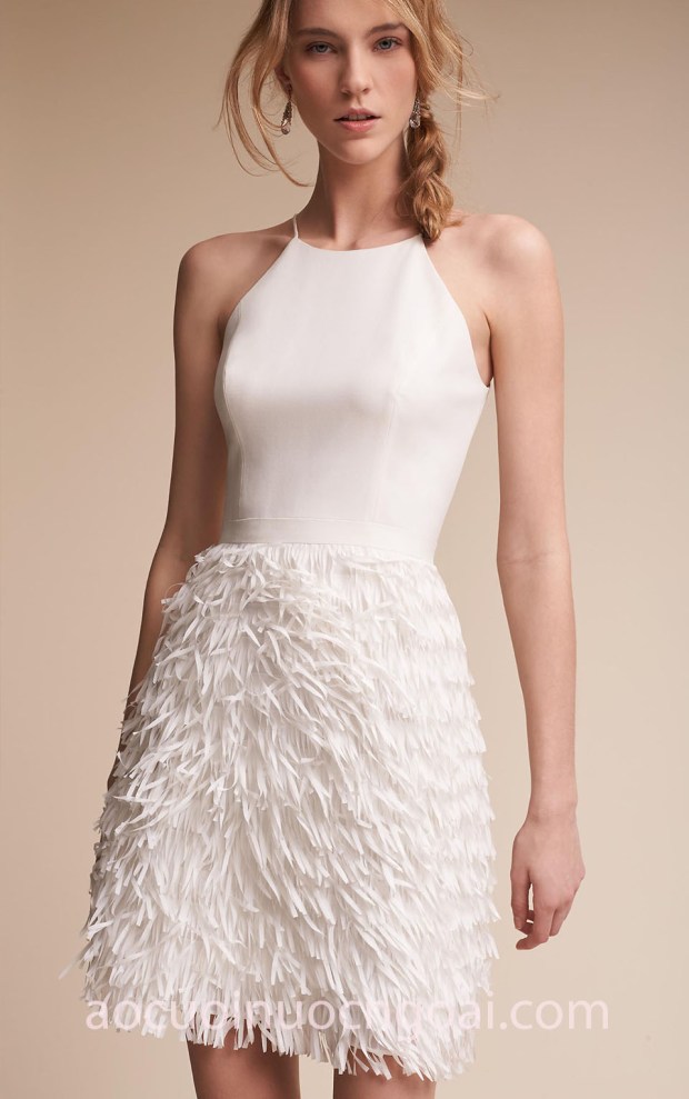 áo cưới ngắn tua rua BHLDN 2018 Promenade Dress may áo cưới đẹp sài gòn meera meera fashion concept