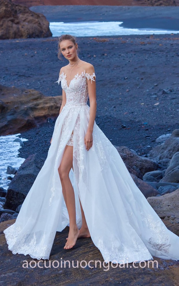 may áo cưới đẹp tp hcm sài gòn meera meera fashion concept váy cưới xẻ tà đi biểnGalia Lahav 2018 No5 GALA-1004