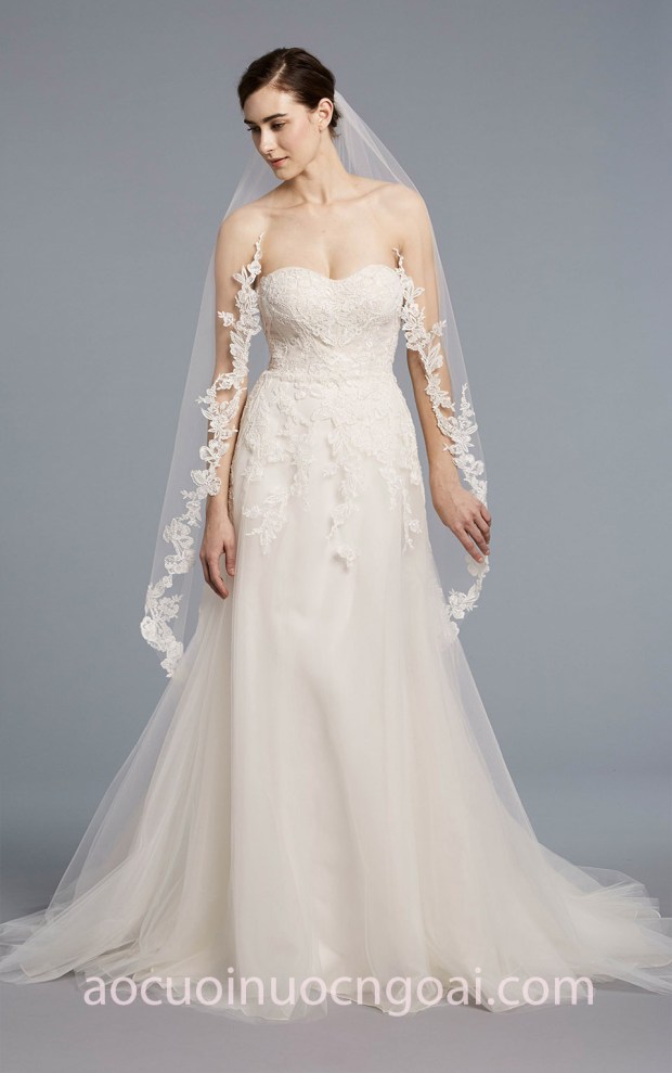 váy cưới cúp ngực đẹp Anne Barge Spring 2018 FAYE xưởng may áo cưới cao cấp meera meera bridal