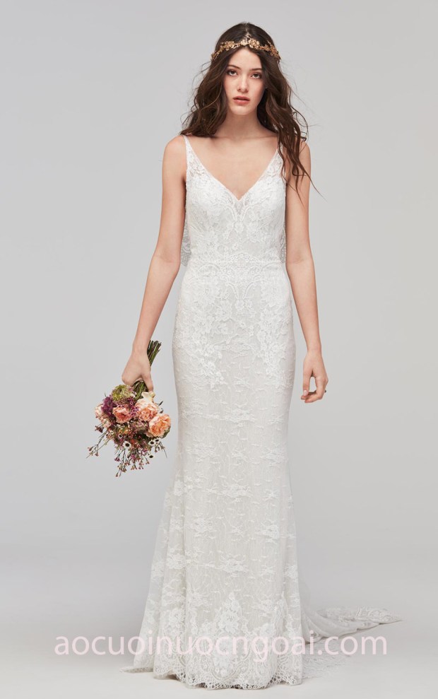 xưởng may áo cưới cao cấp tp hcm meera meera fashion concept váy cưới đuôi cá ren Willowby by Watters Papella