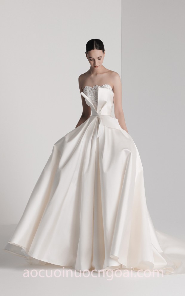 xưởng may áo cưới đẹp tp hcm sài gòn meera meera bridal váy cưới công chúa cúp ngực Antonio Riva Spring 2019 Carla