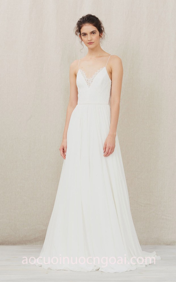 xuong may ao cuoi dep tp hcm sai gon meera meera bridal vay cuoi ren Christos Fall 2018 Odette