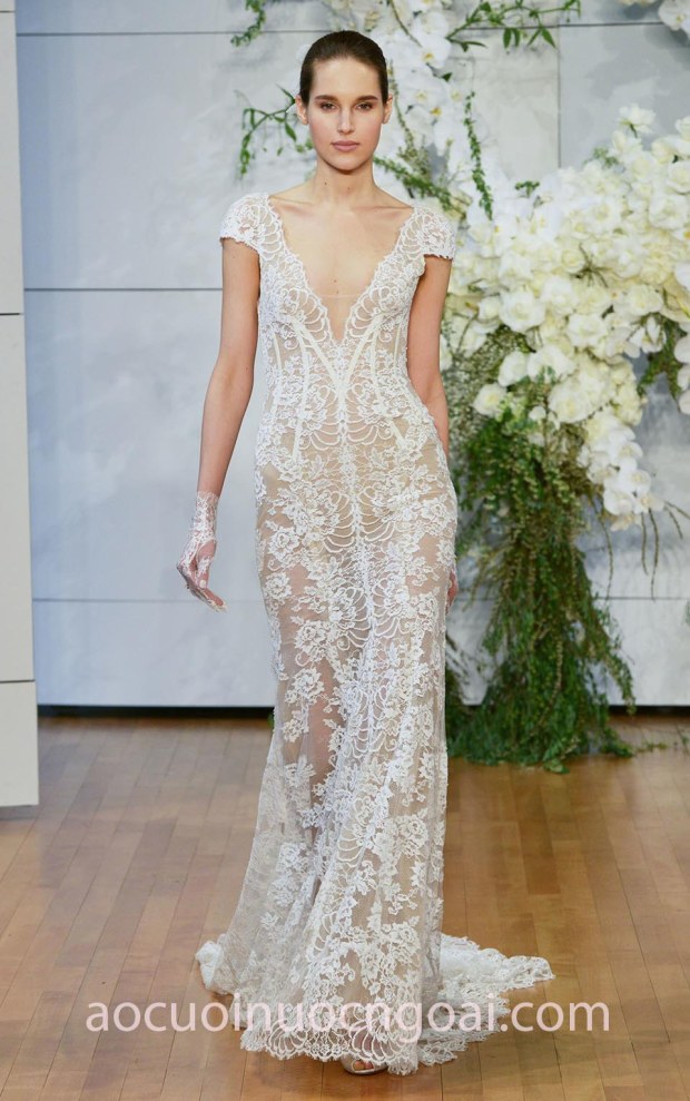 xưởng may áo cưới đẹp tp hcm sài gòn meera meera fashion concept váy cưới đuôi cá ren monique-lhuillier-spring-2018-02