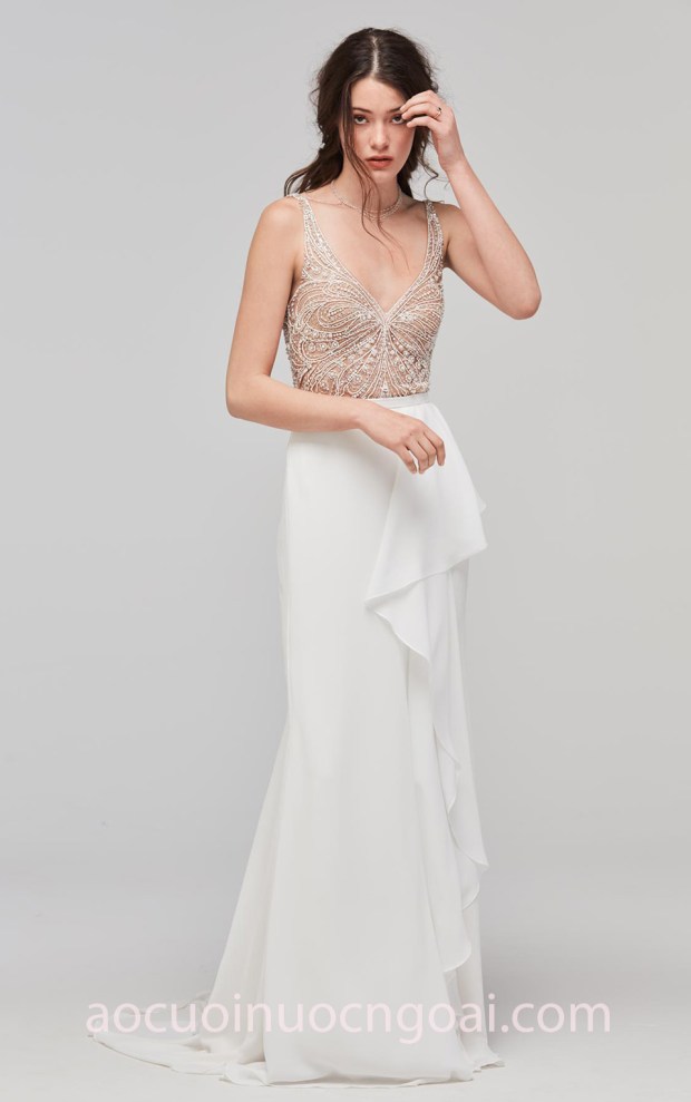 áo cưới đuôi cá đẹp Willowby by Watters Fladdra Bodysuit may áo cưới đẹp tp hcm meera meera fashion concept