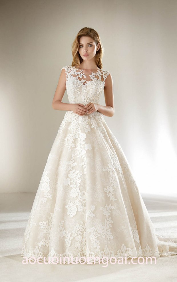 áo cưới meera meera bridal may áo cưới cho cô dâu nhỏ nhắn Pronovias Petite 2018 Dracme