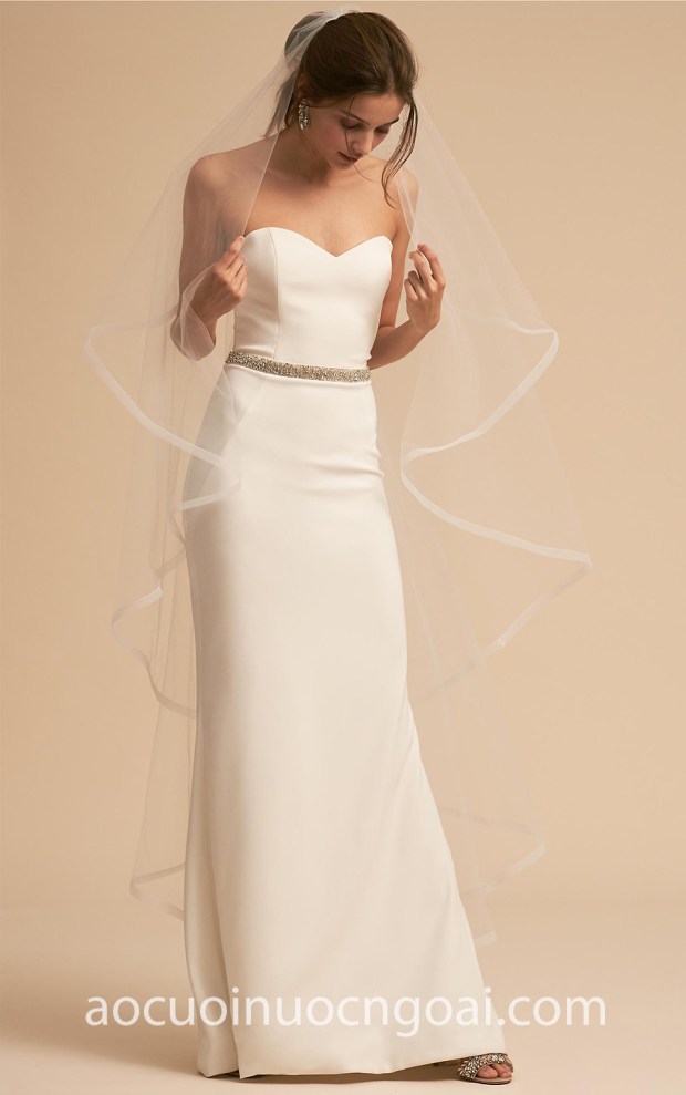 BHLDN Bridal 2018 Classical Trimmed Veil ao cuoi meera meera