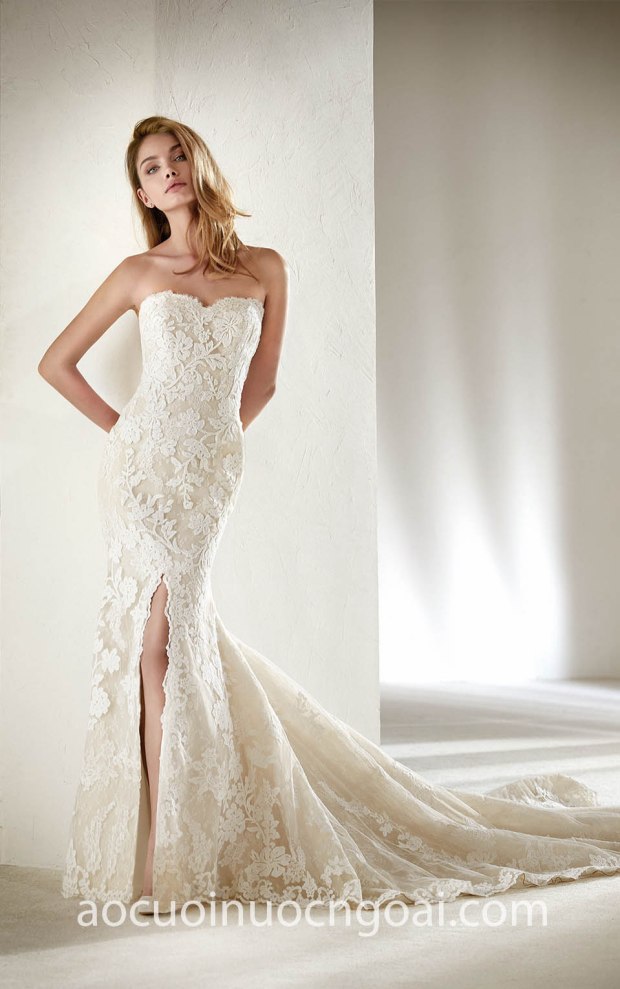 may ao cuoi dep tp hcm sai gon meera meera fashion concept vay cuoi duoi ca Pronovias Petite 2018 Driate