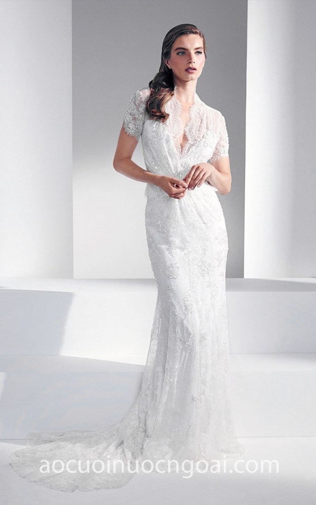 xuong may ao cuoi dep tp hcm sai gon meera meera fashion concept vay cuoi theu ren Jenny Packham 2019 Dahlia