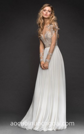 may ao cuoi dep tp hcm sai gon meera meera bridal vay cuoi tay dai Hayley Paige SS2018 Illusion