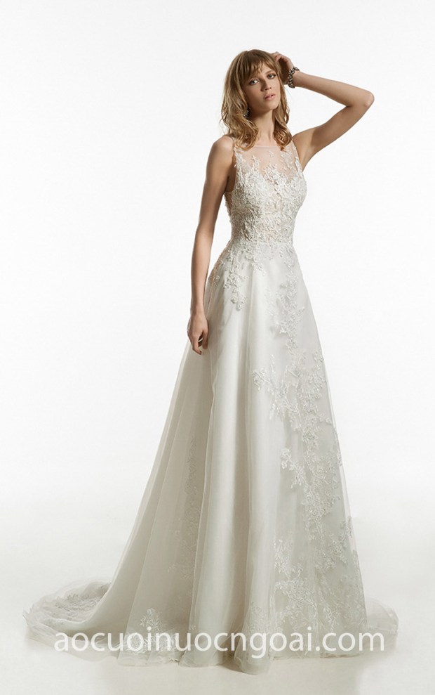 xuong may ao cuoi cao cap meera meera fashion concept vay cuoi chu a dinh da lap lanh Jillian 2018 LEONETTA