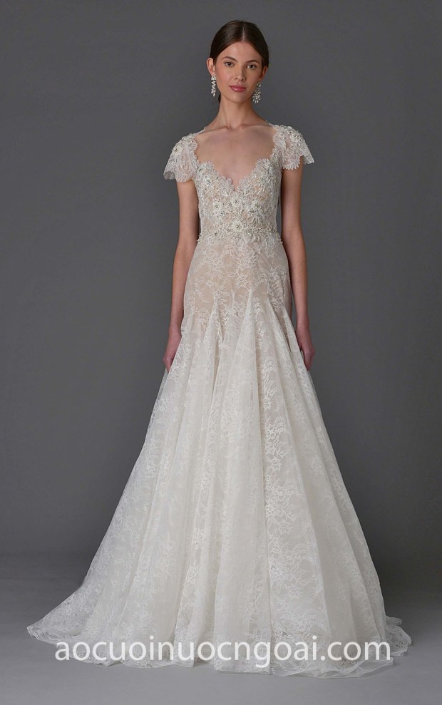 xuong may ao cuoi tp hcm sai gon meera meera fashion concept vay cuoi ren Marchesa-bridal 15 sang trong