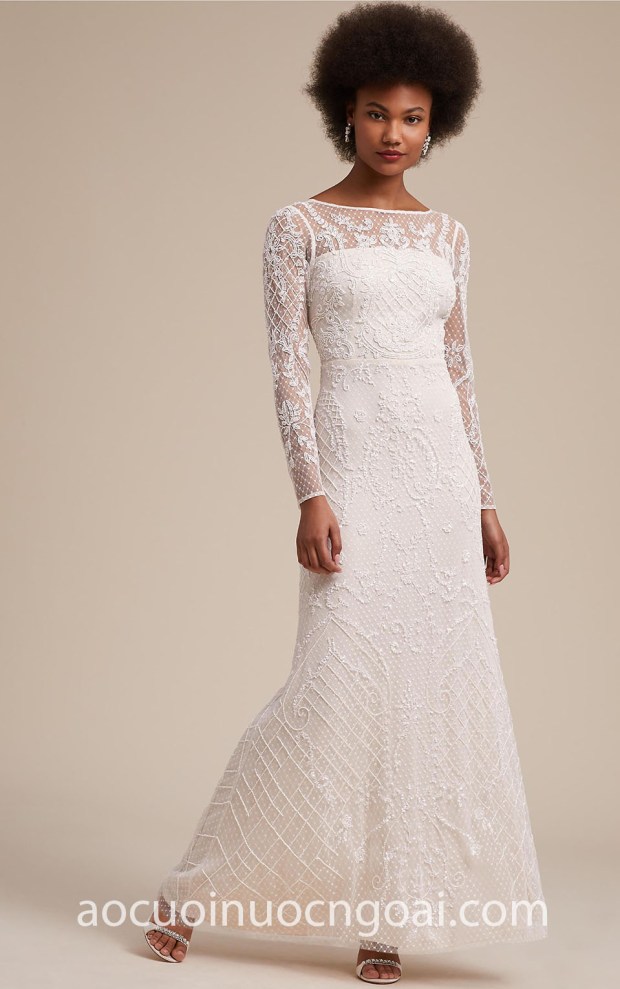 xuong may ao cuoi cao cap meera meera bridal vay cuoi dinh cuom BHLDN 2018 Leon