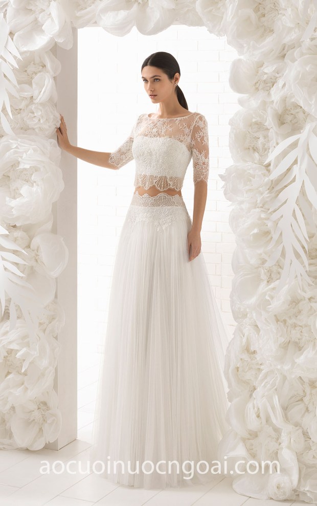 xuong may ao cuoi tp hcm meera meera bridal vay cuoi crop top Rosa Clara Soft 2018 LINDSAY