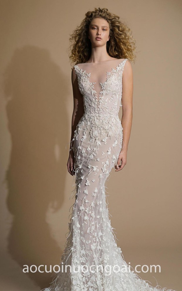 vay cuoi duoi ca dep meera meera bridal 2019 may ao cuoi Galia Lahav GALA No6 2019 G-108