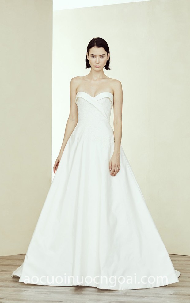 ao cuoi cup nguc satin nn5955