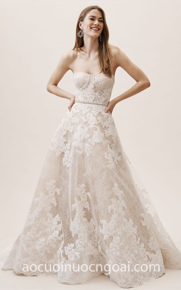 ao cuoi ren cup nguc nn5953