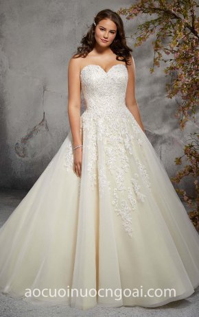 ao cuoi cup nguc cho co dau map nn5948