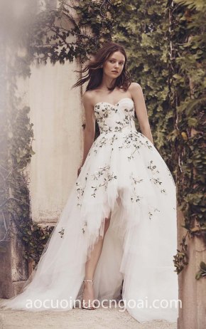 ao cuoi mullet Monique Lhuillier Spring 2020 Tivoli may ao cuoi dep tp hcm