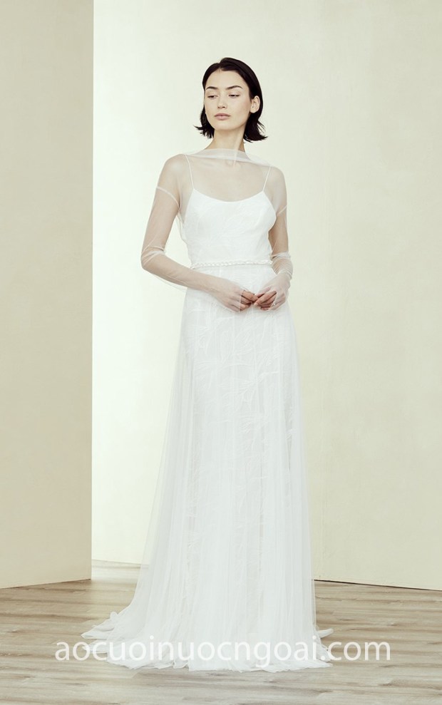 Áo cưới chữ A voan nhẹ nhàng NN6369