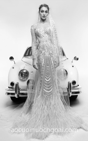 ao cuoi duoi ca xuyen thau dinh long vu may ao cuoi dep sai gon meera meera bridal