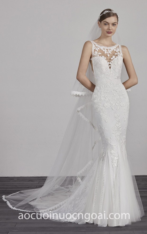 vay cuoi duoi ca ren Pronovias 18 ESTHER may ao cuoi dep tp hcm meera meera fashion concept
