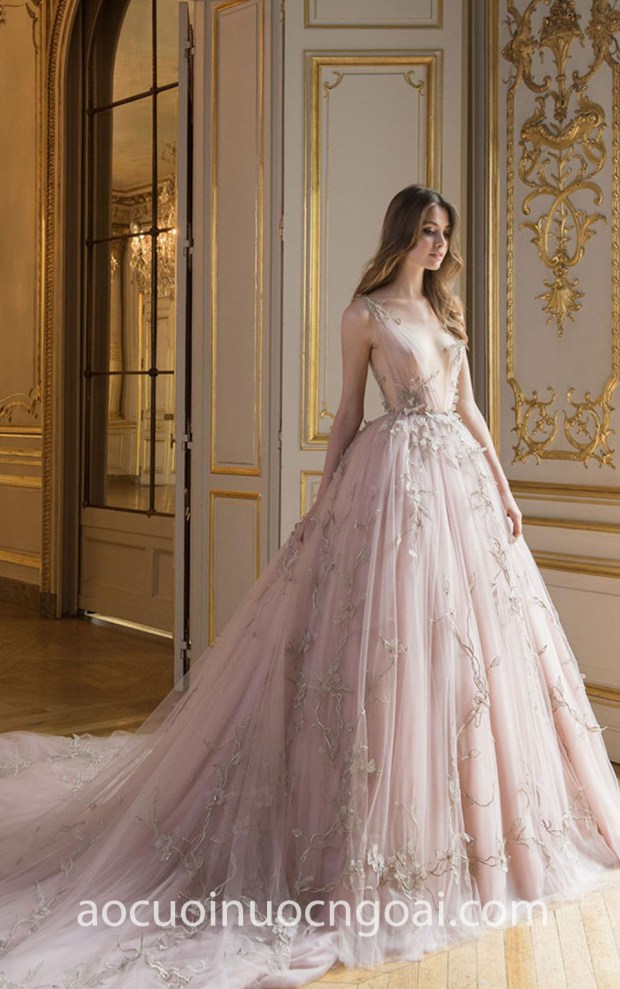 ao cuoi cong chua dep long lay Paolo Sebastian AW18 01 may ao cuoi dep sai gon meera meera bridal