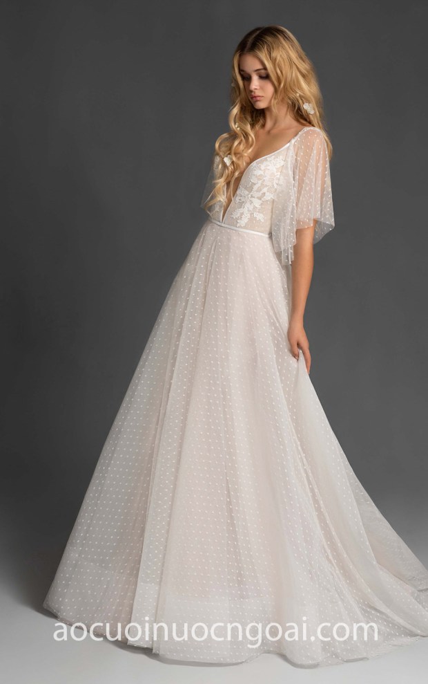 ao cuoi Meera Meera Bridal may ao cuoi dep Sai Gon Hayley Paige Blush FW 19 Nikki