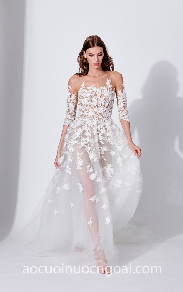 ao cuoi meera meera bridal may ao cuoi dep sai gon meera meera fashion concept Oscar de la Renta Bridal SS19 LOOK 3