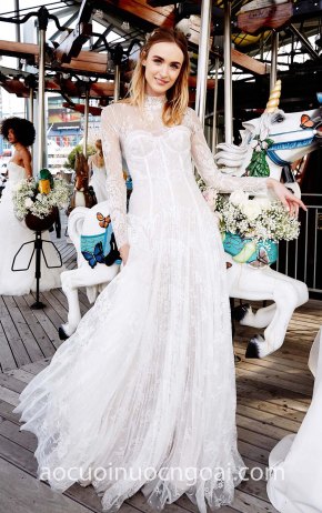 ao cuoi ren tay dai nu tinh may ao cuoi dep TP HCM Meera Meera Bridal