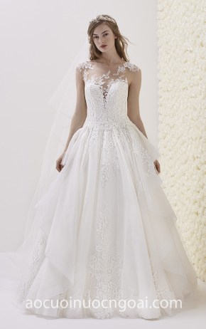 xuong may ao cuoi cao cap Sai Gon Meera Meera Bridal vay cuoi xep tang