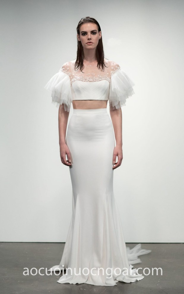 ao cuoi crop-top sexy Rime Arodaky 2019 Les Premières Agon may ao cuoi dep TP HCM Meera Meera Bridal