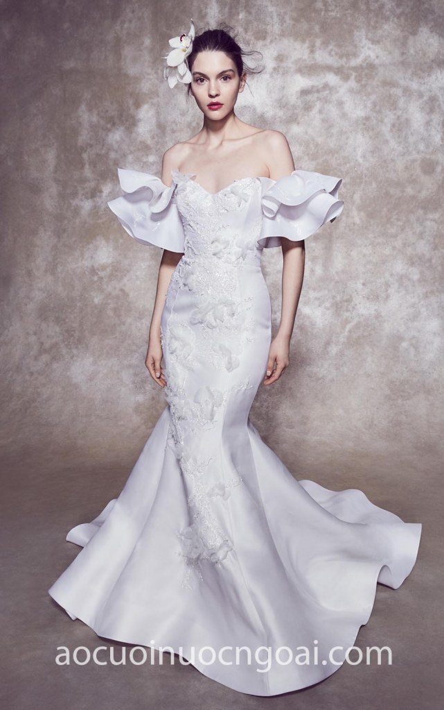 Áo cưới đuôi cá tùng xoè ấn tượng NN6978