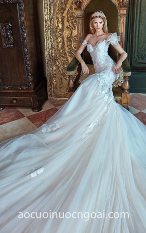 ao cuoi duoi ca tung xoe an tuong vai dinh hoa 3D